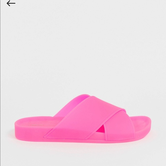 ASOS Design pink jelly flat sandals size 9 - Picture 4 of 4